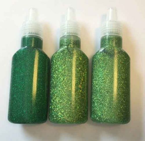 Glitter Glue - Assorti Set - 3x Green