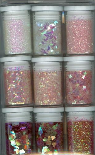 Glitter  Asorti Set - 9x Pink