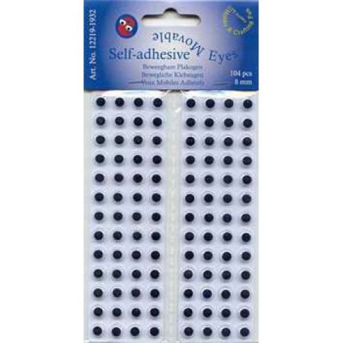 Self-Adhesive Movable Eyes - Round - 6mm