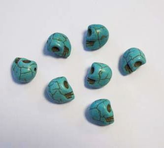 Skull Beads - Turquoise