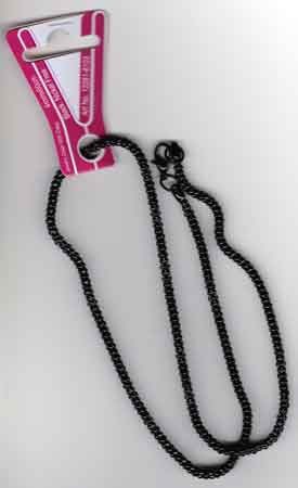 Chain with Lobster Clasp - 4mm x 60cm - Black