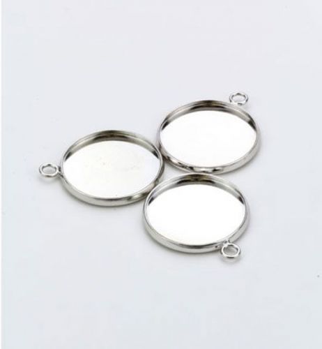 Hanger with 1 eye - Round - 20mm Top - Silver