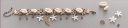 Cowrie Shells DIY Armband set - Beige