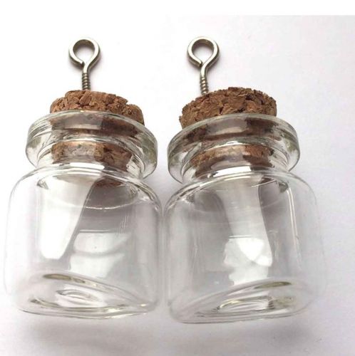 Mini Triangle Glass Bottles - 22x25mm