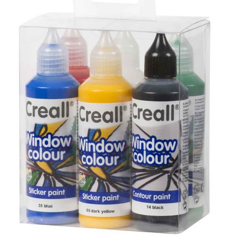 Window Colors - CREALL-GLASS - Sticker Paint -  Primary assortment Set 