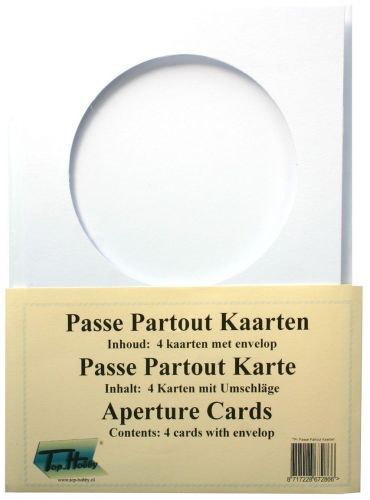 Rund Passe Partout Karten Packung - Weiß