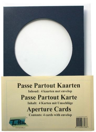 Rund Passe Partout Karten Packung - Dunkelblau