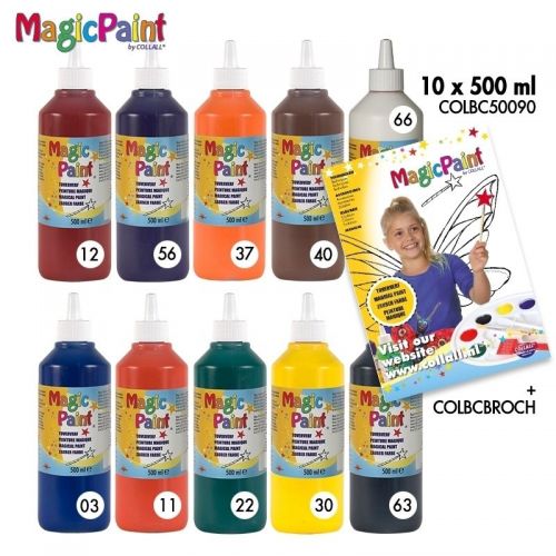 Magic Paint - Assorti 10 colors x 500 ml