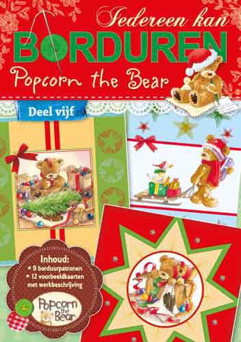 Popcorn the Bear - Borduurboek 3D