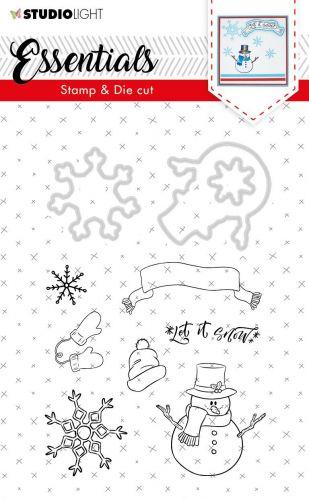 Transparent Stamps and Die-cut Stencil - Essentials Christmas