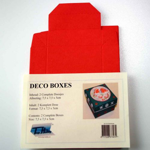 Deco Boxes Package - Square - Red