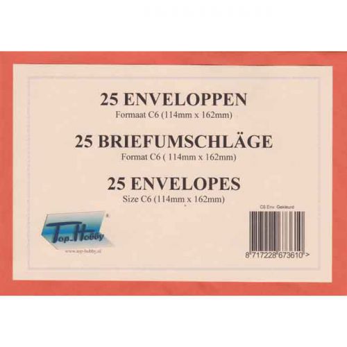 Envelopes Packet C 6- 25 envelopes - Orange