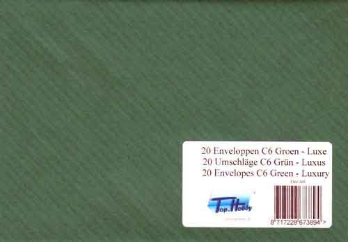 Envelopes Packet C6 - 20 envelopes - Luxury Wave - Dark Green