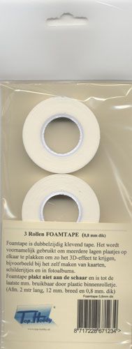 3 Rouleaux Foam Ruban - 1mm Épaisseur