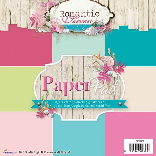 Romantic Summer - Paper Pad - 15x15cm