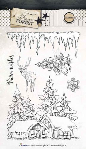 Frozen Forest - Kerst - Transparante Stempel - A6
