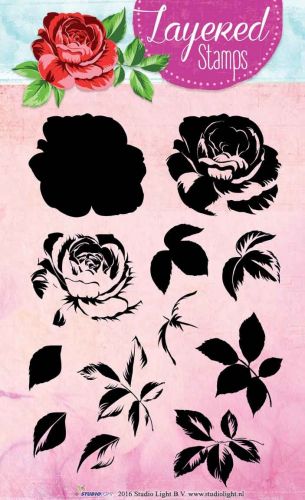 Flower - Layered Clear Stamp - A6 Size