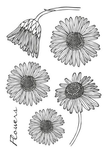Flowers - Clear Stamp - A5