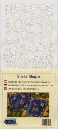 Sterne - Sticky Shapes - Zweiseitig Selbstklebende Sticker Bogen