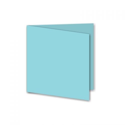 Luxus Quadratische Karten - Leinen - Hellblau