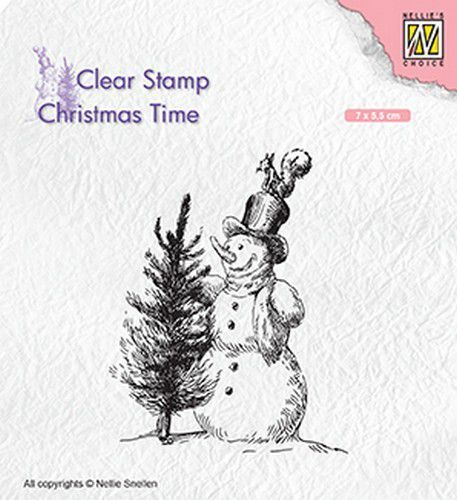 Tampon Transparente - Snowman with tree