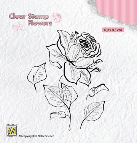 Transparante Stempel - Flowers Rose