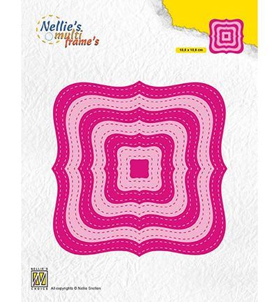 Clear Stempel - Multi Frames Dies Stiched - Braced Squares